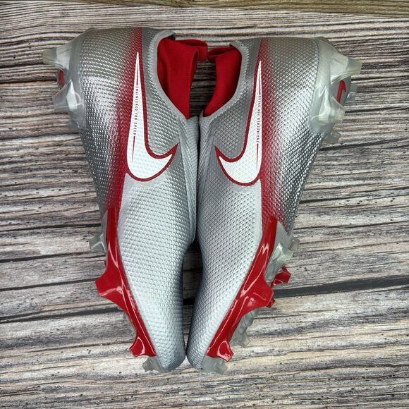 Size 12 Nike Vapor Edge Pro 360 University Red Silver Football Cleats AO8277-008 main image 6